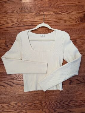Abercrombie & Fitch Ribbed Long Sleeve Knit Sweater